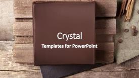  Presentation with cake - Colorful presentation theme enhanced with delicious chocolate cake on cutting backdrop and a tawny brown colored foreground