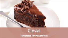  Presentation with cake - Presentation consisting of delicious chocolate cake on plate background and a coral colored foreground