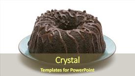  Presentation with cake - Cool new presentation with delicious chocolate cake on white backdrop and a tawny brown colored foreground