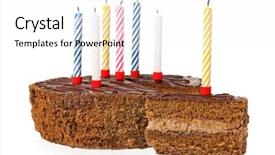  Presentation with white candles - PPT theme enhanced with entrance to historic indian background and a gray colored foreground