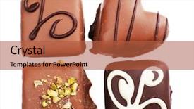  Presentation with white chocolate - Amazing PPT theme having dairy milk chocolates - delicious chocolate candy isolated backdrop and a  colored foreground