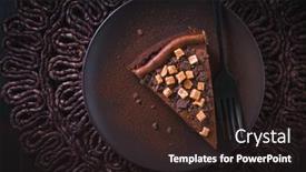  Presentation with cheesecake - Slide set enhanced with delicious-chocolate-cheesecake-with-salted background and a wine colored foreground