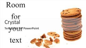  Presentation with chocolate chip cookies - Slides featuring delicious chocolate chip cookies isolated on white with room for your text background and a white colored foreground