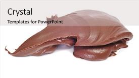  Presentation with cream - PPT theme with delicious chocolate cream background and a light gray colored foreground