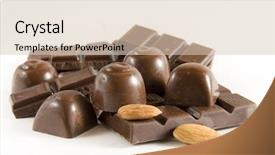  Presentation with mix of cabbages on white - Presentation theme having delicious chocolate mix on white background background and a lemonade colored foreground