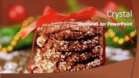  Presentation with delicious christmas cookies - Colorful slide set enhanced with delicious-christmas-cookies-in-jar backdrop and a tawny brown colored foreground