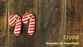  Presentation with delicious christmas cookies - PPT layouts enhanced with delicious christmas cookies on a wooden table background and a tawny brown colored foreground