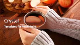 Presentation with apple wine - Colorful theme enhanced with delicious christmas mulled wine backdrop and a tawny brown colored foreground