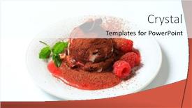  Presentation with cocoa - Presentation consisting of delicious cocoa sundae background and a white colored foreground