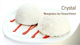  Presentation with coconut - Slides featuring delicious coconut cakes isolated on white background and a cream colored foreground