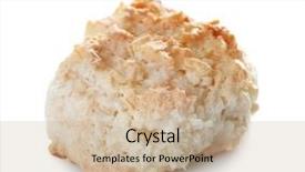  Presentation with coconut - Beautiful PPT theme featuring delicious coconut macaroon on white backdrop and a soft green colored foreground