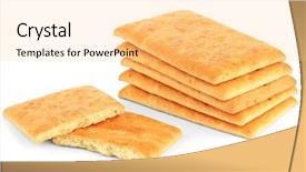  Presentation with isolated paw prints over white - PPT theme having twain - delicious crackers isolated on white background and a lemonade colored foreground