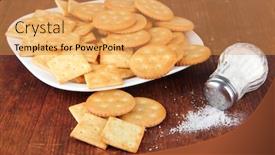  Presentation with salt - Slide set enhanced with delicious-crackers-with-salt background and a yellow colored foreground