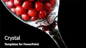  Presentation with cranberry juice - Beautiful slide set featuring delicious cranberries in a glass concept cranberry juice backdrop and a black colored foreground