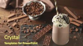  Presentation with milkshake - Presentation having delicious creamy milkshake with cookie background and a tawny brown colored foreground