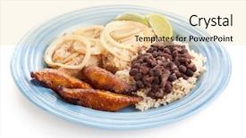  Presentation with cuban - Presentation theme enhanced with delicious cuban dinner with roast background and a lemonade colored foreground