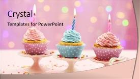  Presentation with cupcakes - Colorful theme enhanced with delicious cupcakes on table backdrop and a lemonade colored foreground