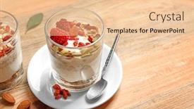  Presentation with goji - Presentation design featuring delicious-dessert-with-goji-berries background and a lemonade colored foreground