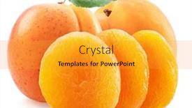  Presentation with shot - Presentation having delicious-dried-apricots-and-fresh background and a gold colored foreground