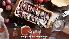  Presentation with water farming almond trees - Amazing slides having delicious fig cake with almond backdrop and a  colored foreground