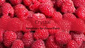  Presentation with first - Audience pleasing theme consisting of delicious-first-class-fresh-raspberries backdrop and a red colored foreground