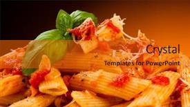  Presentation with classic homemade tomato sauce - Cool new presentation with delicious food - pasta with tomato sauce backdrop and a gold colored foreground