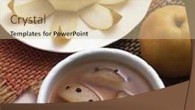  Presentation with food - Theme consisting of delicious-food background and a lemonade colored foreground