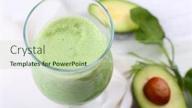  Presentation with fresh avocado - Slides enhanced with delicious fresh avocado smoothie background and a mint green colored foreground