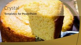  Presentation with corn - Beautiful theme featuring delicious-fresh-corn-cake-food backdrop and a blonde colored foreground