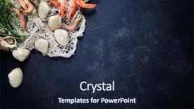  Presentation with clams - Amazing presentation design having delicious fresh fish and seafood backdrop and a wine colored foreground