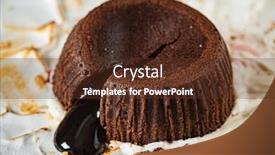  Presentation with hot chocolate - Colorful presentation enhanced with delicious-fresh-fondant-with-hot backdrop and a tawny brown colored foreground