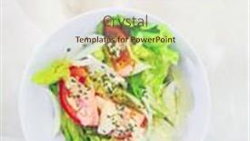  Presentation with olive - Theme featuring delicious-fresh-salad-and-olive background and a sky blue colored foreground