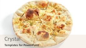  Presentation with italian cuisine - Slide deck featuring rosemary closeup italian cuisine fastfood background and a lemonade colored foreground