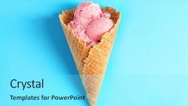  Presentation with ice cream cone - Amazing presentation design having delicious fruit ice cream backdrop and a arctic colored foreground