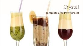  Presentation with smoothies - Slide deck consisting of delicious-fruit-smoothies-isolated background and a cream colored foreground