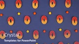  Presentation with jelly - PPT theme enhanced with delicious-fruity-gummy-sweets-jelly background and a ocean colored foreground