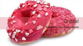  Presentation with sprinkles - Slides featuring delicious glazed doughnuts with sprinkles background and a  colored foreground