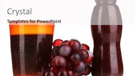  Presentation with juice - Colorful theme enhanced with delicious-grapes-juice-isolated backdrop and a white colored foreground