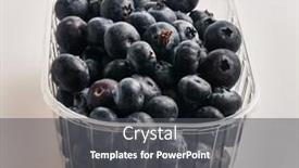  Presentation with blueberries - Theme having delicious-group-of-blueberries background and a dark gray colored foreground