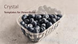  Presentation with blueberries - Slides having delicious-group-of-blueberries background and a lemonade colored foreground