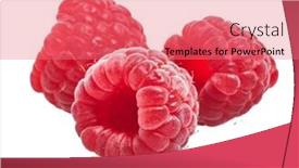  Presentation with group - Presentation theme enhanced with delicious-group-of-raspberries-over background and a coral colored foreground