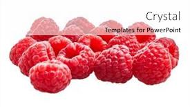  Presentation with group - Slide deck having delicious-group-of-raspberries-over background and a white colored foreground