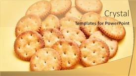  Presentation with salty - Slides having delicious-group-of-salty-biscuits background and a yellow colored foreground