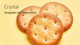  Presentation with salty - Slides having delicious-group-of-salty-biscuits background and a blonde colored foreground