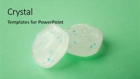  Presentation with breath - Audience pleasing presentation design consisting of delicious hard mint candies backdrop and a mint green colored foreground