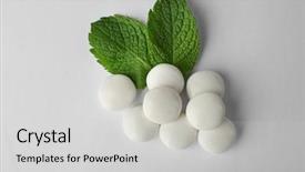  Presentation with mint - Audience pleasing presentation theme consisting of delicious hard mint candies backdrop and a light gray colored foreground