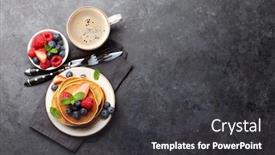  Presentation with berries - Presentation theme with delicious-homemade-pancakes-with-summer background and a dark gray colored foreground