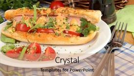  Presentation with sambal hot sauce - Colorful PPT layouts enhanced with cards and wedding bouquet backdrop and a sky blue colored foreground