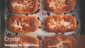  Presentation with blueberry - Presentation theme featuring delicious-hot-homemade-buns-stuffed background and a tawny brown colored foreground