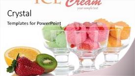  Presentation with ice cream - Amazing PPT theme having delicious ice cream isolated backdrop and a white colored foreground